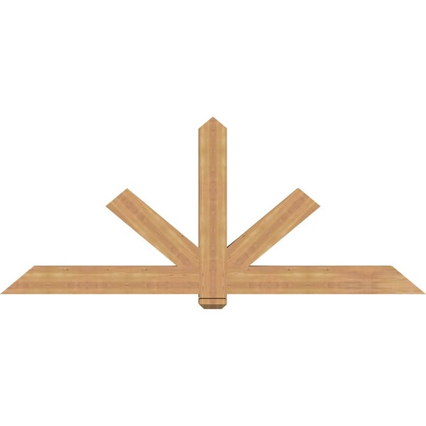 Ekena Millwork Kennewick Timber Gable Bracket, Western Red Cedar, 84"W x 35"H x 3 1/2"D x 5 1/2"F, 10/12 Pitch GBW084X35X0406KEN00SWR - main